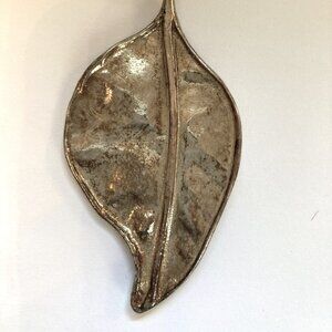 Sterling Silver Greek Leaf Pendant by Joanne Cooper.  Signed.